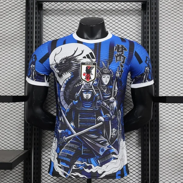 Maillot Japon Dragon Samurai Bleu Match