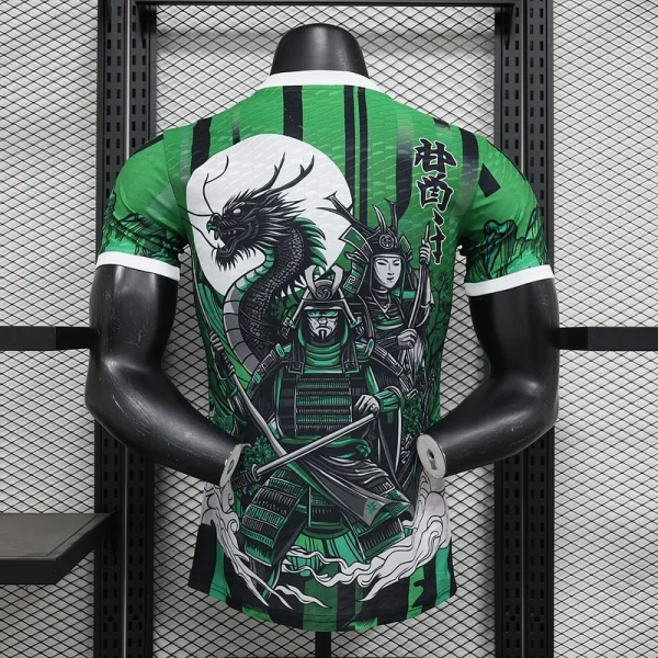Maillot Japon Dragon Samurai Vert Match