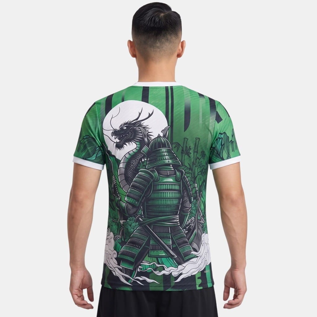 Maillot Japon Dragon Samurai Vert Match (2)