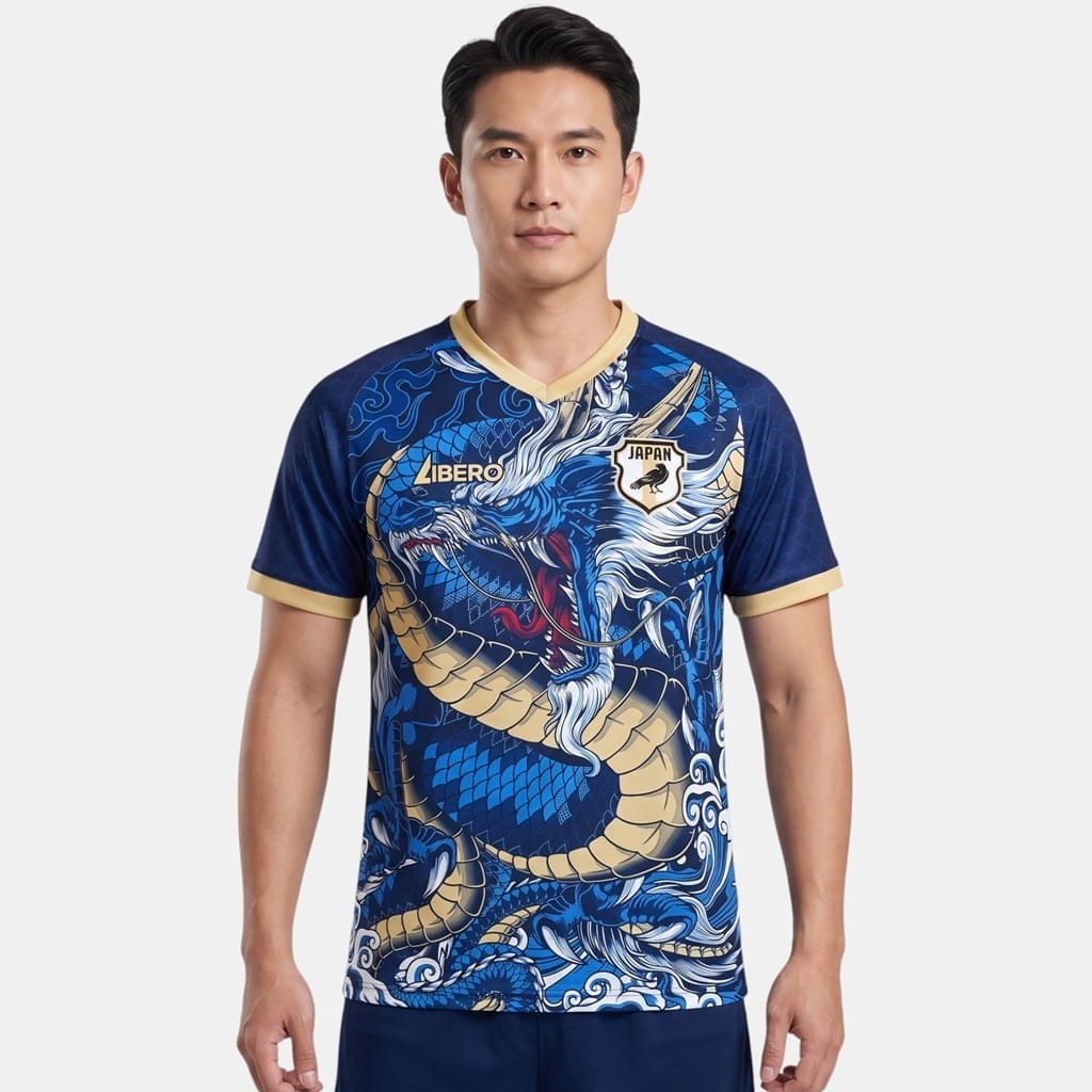 Maillot Japon Libero Dragon Blue (1)
