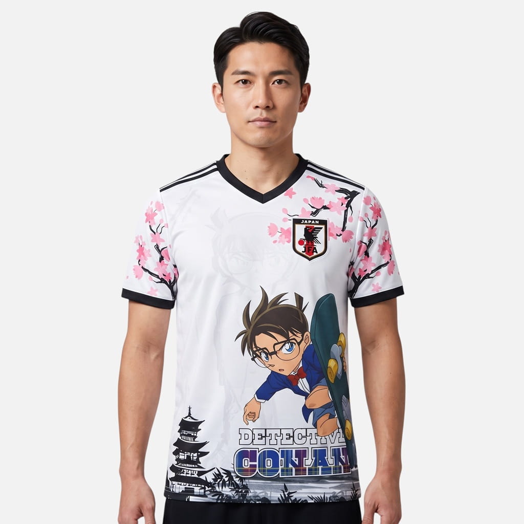 Maillot Japon Conan Edition Détective Blanc (1)