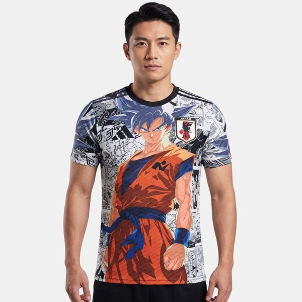 Maillot Japon Dragon Ball Goku Cheveux Bleus