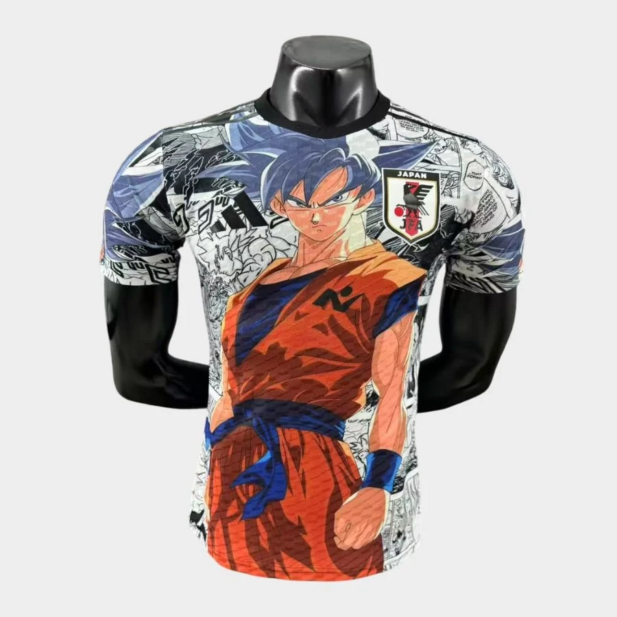 Maillot Japon Dragon Ball Goku Cheveux Bleus