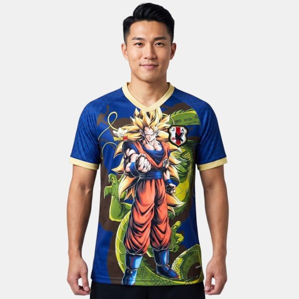 Maillot Japon Dragon Ball Goku Super Saiyan Shenron Bleu