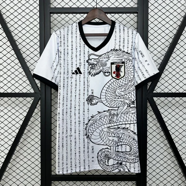 Maillot Japon Edition Calligraphie Dragon Blanc