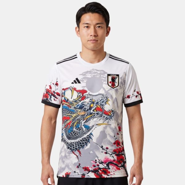 Maillot Japon Edition Dragon Cerisier Blanc
