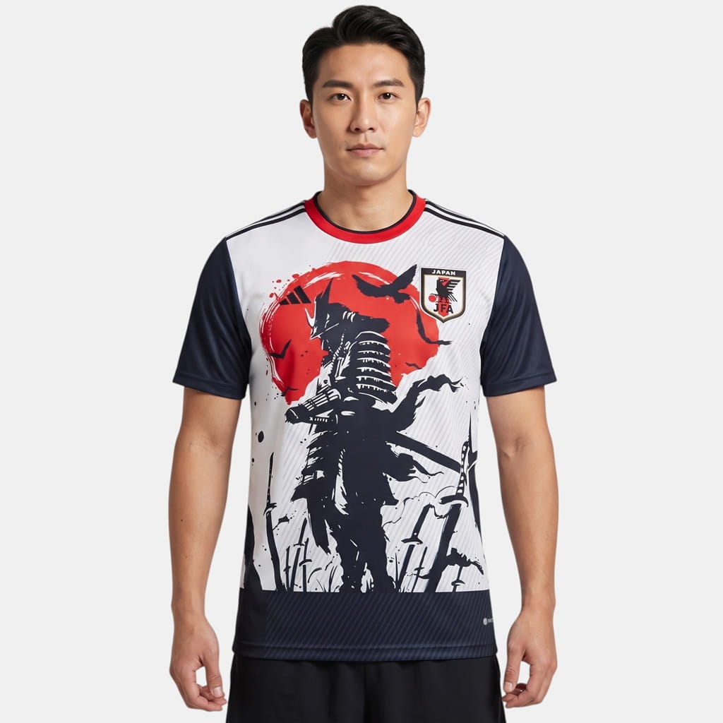 Maillot Japon Edition Guerrier Soleil Levant Blanc (1)