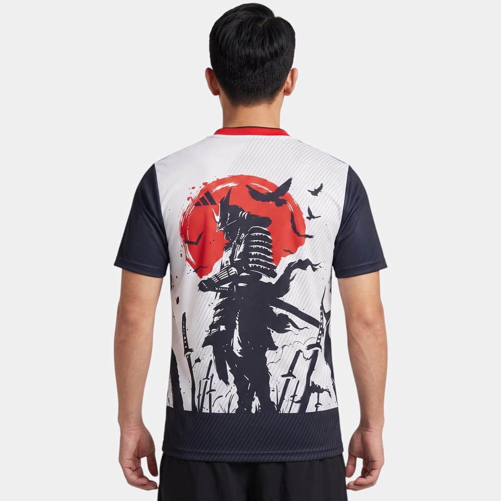 Maillot Japon Edition Guerrier Soleil Levant Blanc (2)