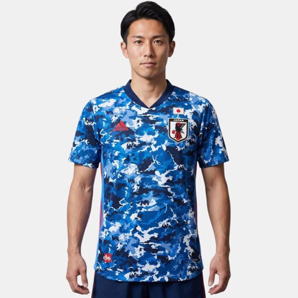 Maillot Japon Edition Militaire Camouflage Bleu