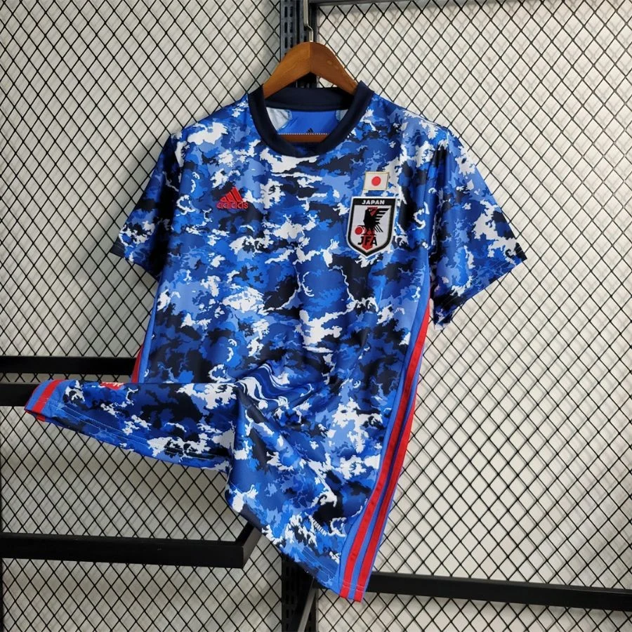 Maillot Japon Edition Militaire Camouflage Bleu