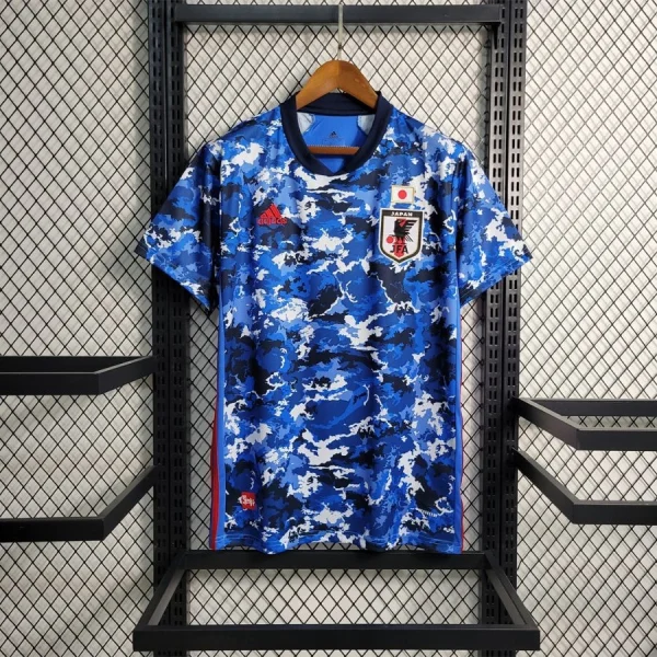 Maillot Japon Edition Militaire Camouflage Bleu