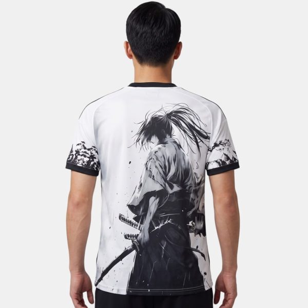 Maillot Japon Edition Samouraï Blanc Artistique