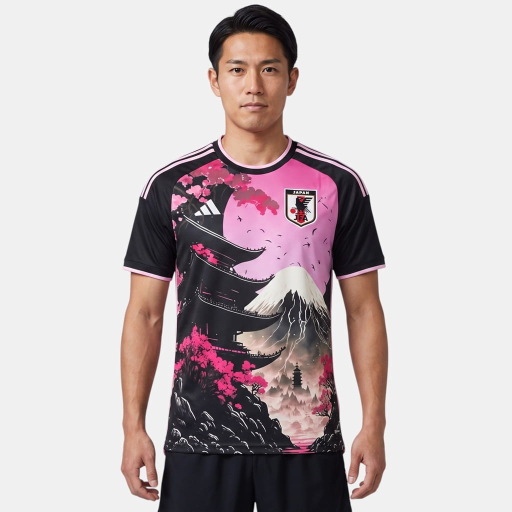 Maillot Japon Fuji Edition Sakura Rose Noire (1)