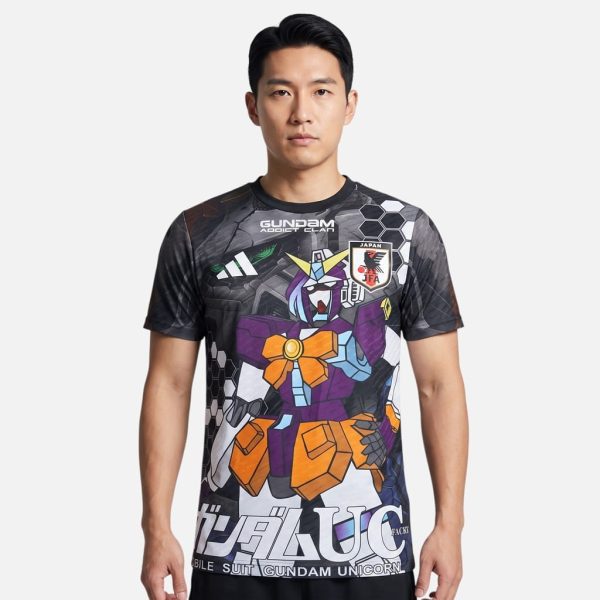 Maillot Japon Gundam Unicorn Edition Mecha Noir