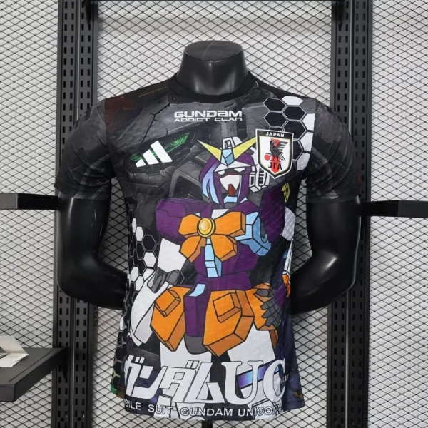 Maillot Japon Gundam Unicorn Edition Mecha Noir