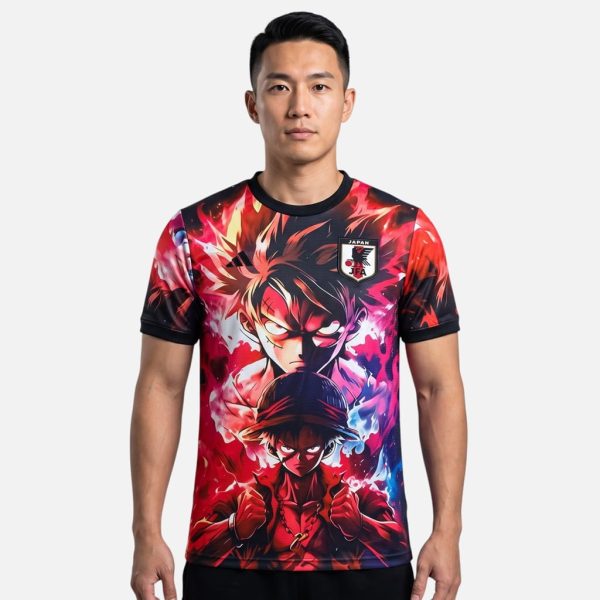 Maillot Japon Luffy Edition Gear Rouge-Noir