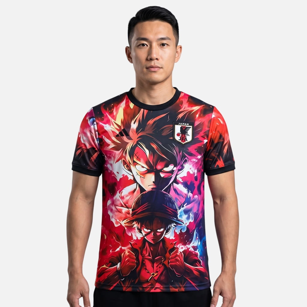 Maillot Japon Luffy Edition Gear Rouge-Noir (1)