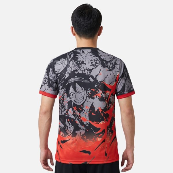 Maillot Japon Luffy Edition Pirate Gris Rouge