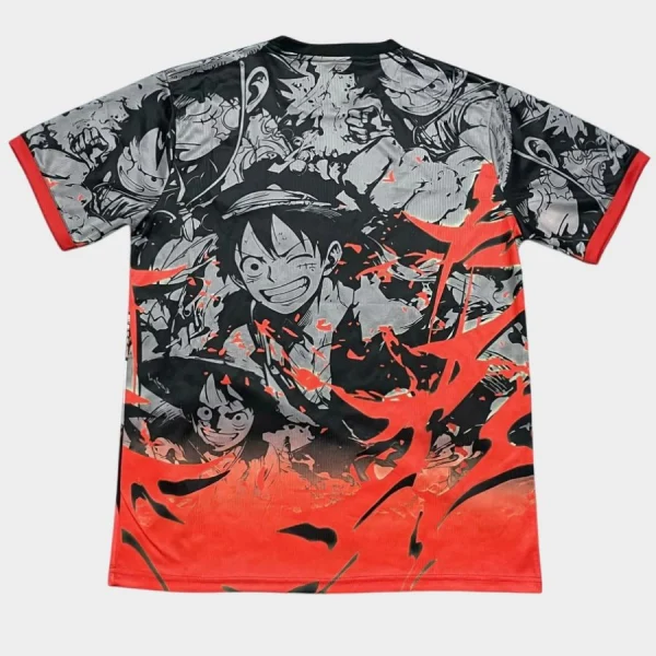 Maillot Japon Luffy Edition Pirate Gris Rouge