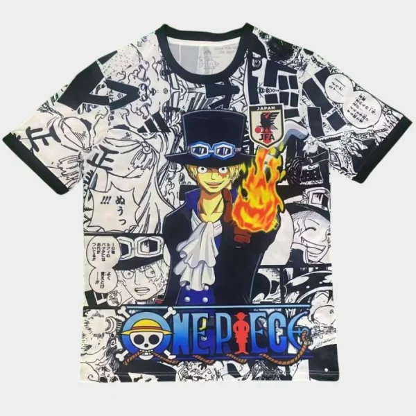 Maillot Japon One Piece Sabo Edition Manga Blanc Noir