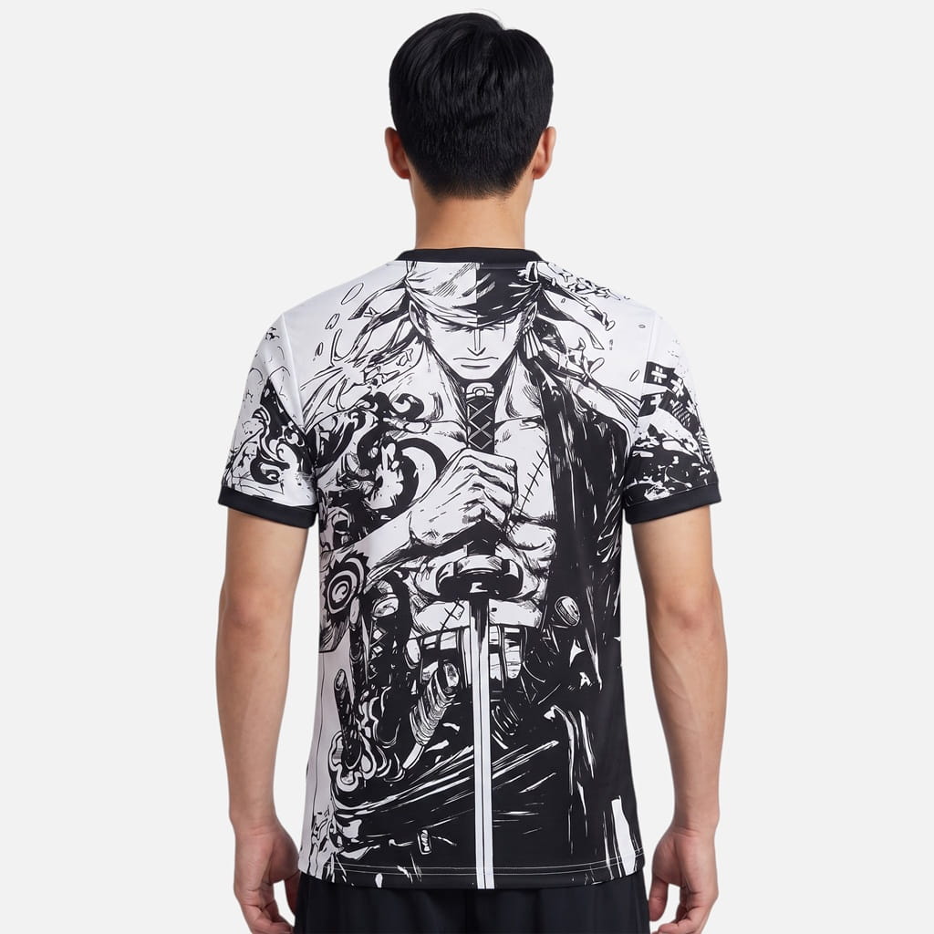 Maillot Japon Sabreur Zoro Edition Pirate Blanc (2)