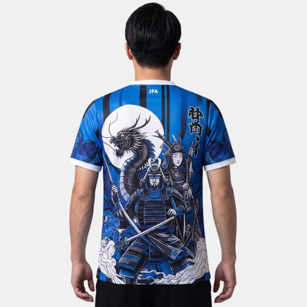 Maillot Japon Samouraï Bleu Edition Dragon de la Lune