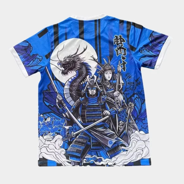 Maillot Japon Samouraï Bleu Edition Dragon de la Lune