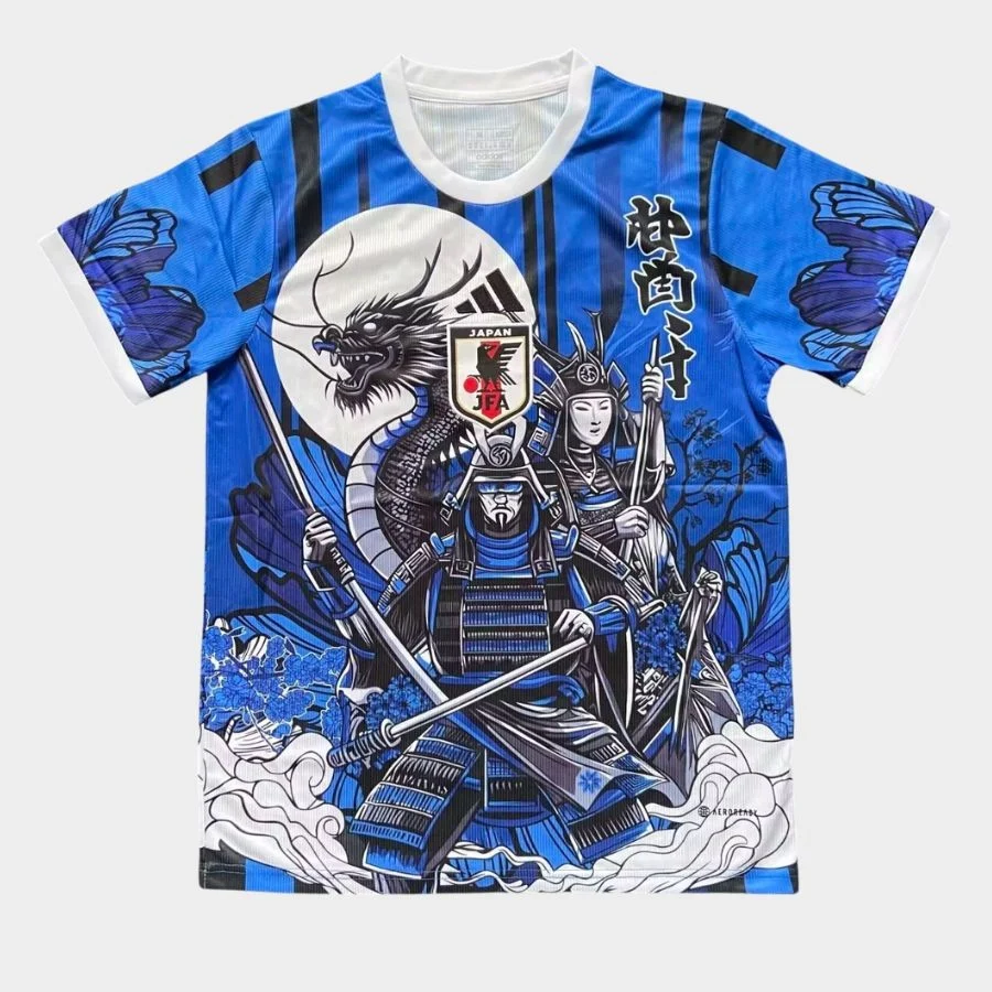 Maillot Japon Samouraï Bleu Edition Dragon de la Lune