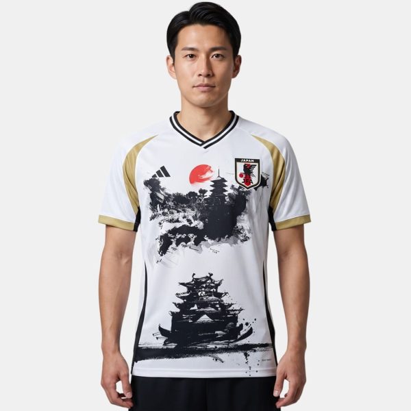 Maillot Japon Samouraï Edition Ink Art Blanc Or
