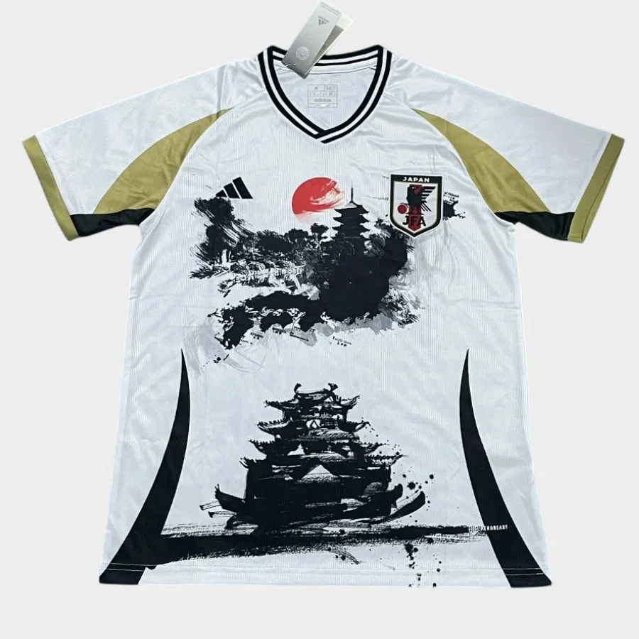 Maillot Japon Samouraï Édition Ink Art Blanc Or