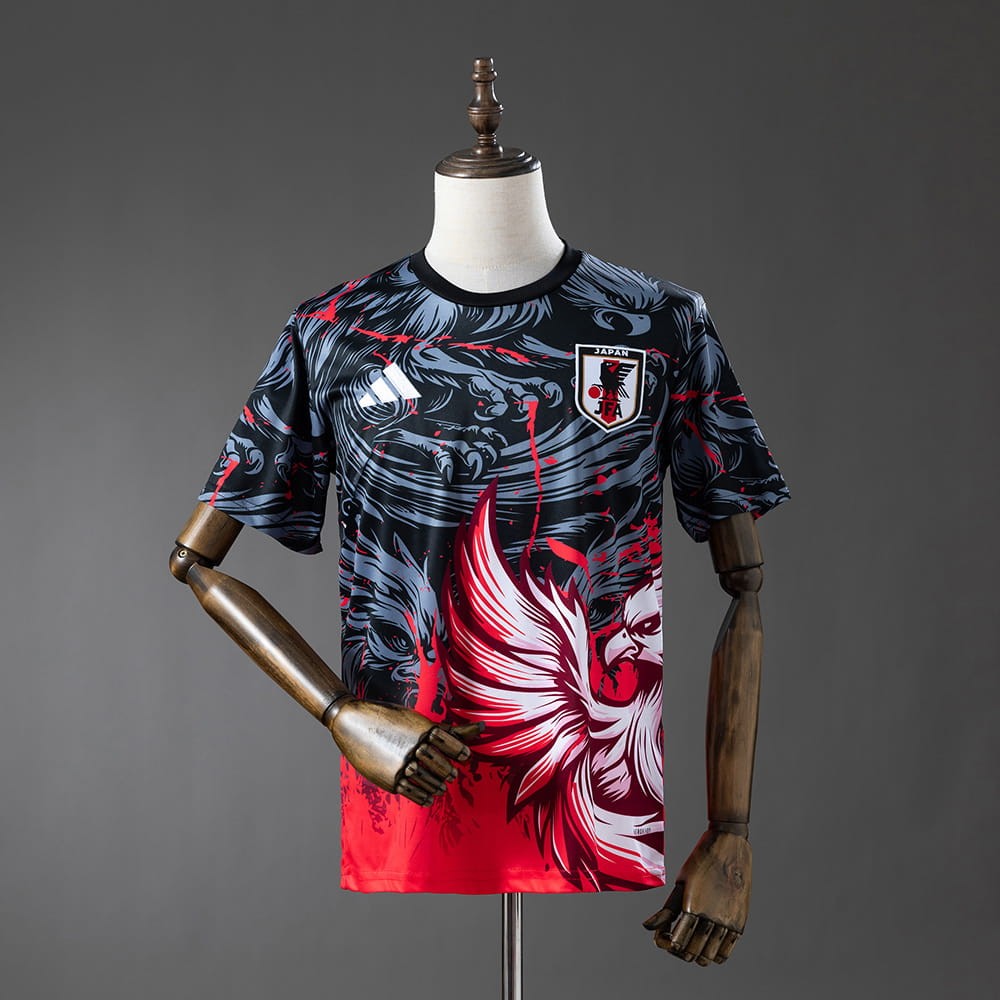 Maillot Japon 2025 2026 Eagle Noir Rouge