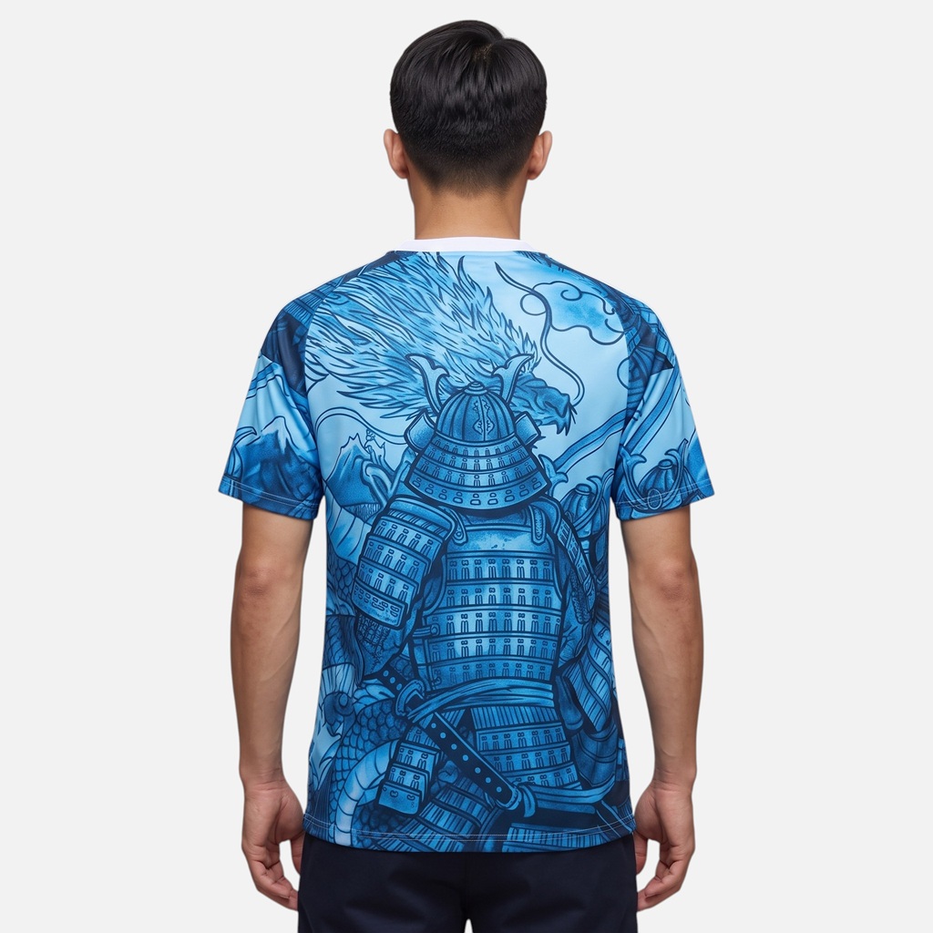 Maillot Japon 2025 2026 Samurai Dragon Bleu (2)